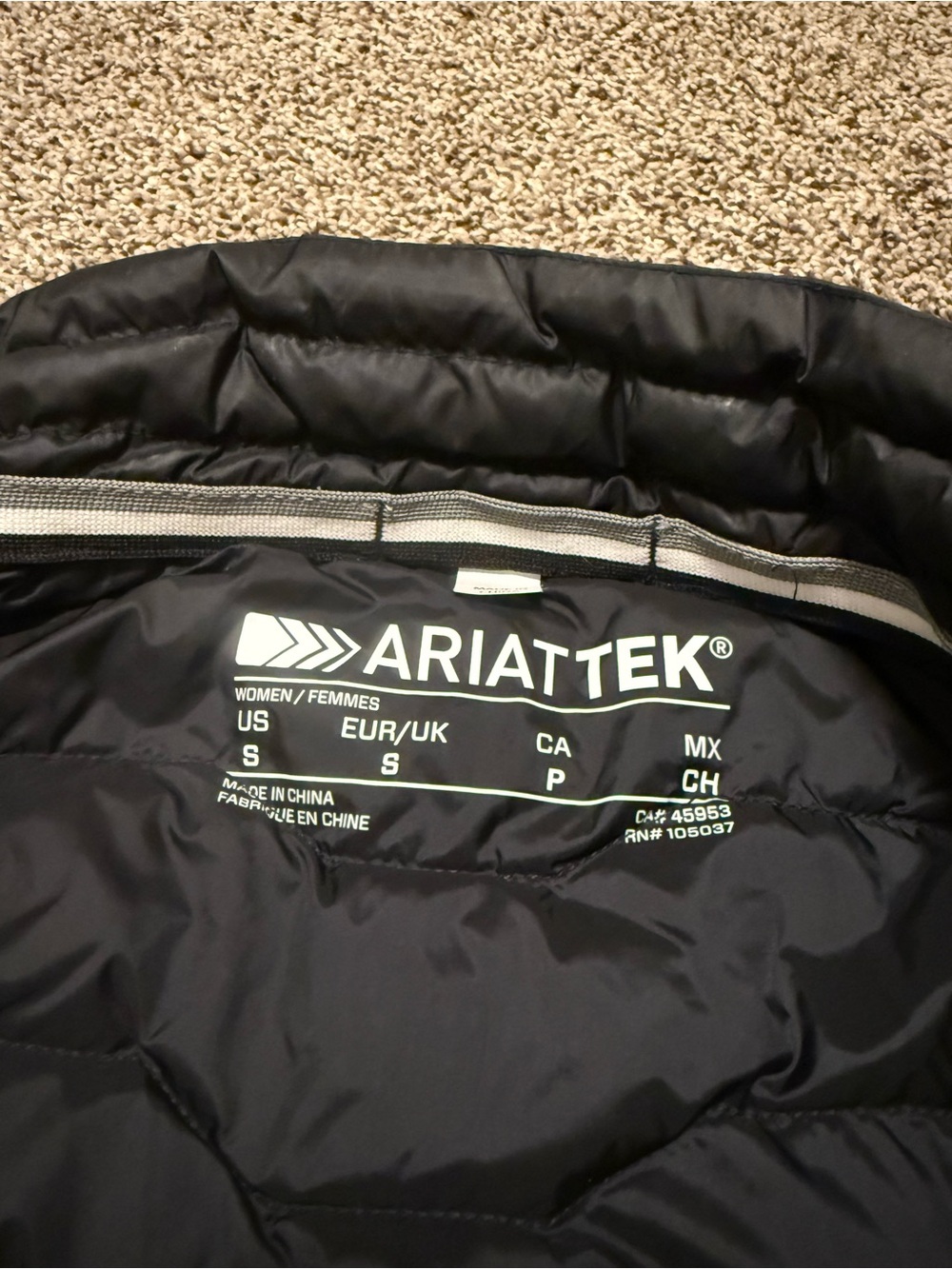 Ariat Women's Black Lightweight Down Vest - Picture 3 of 3